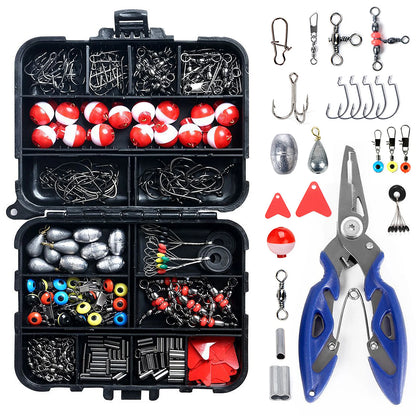 263pcs Fishing Accessories Set with Tackle Box