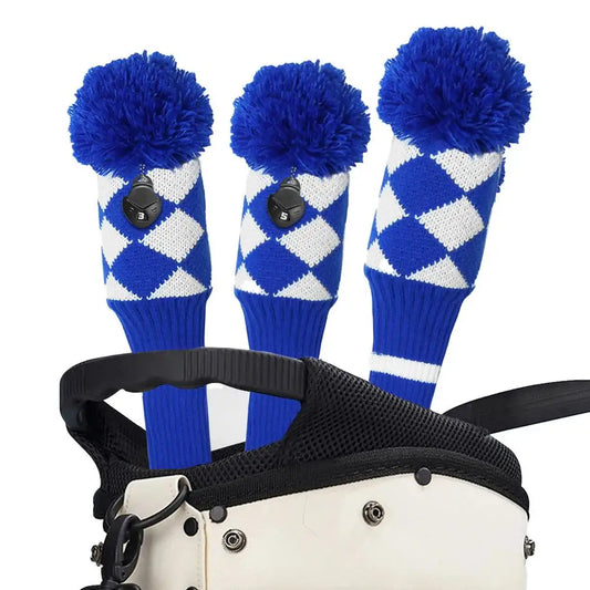 3 pcs Knit Golf Head Covers
