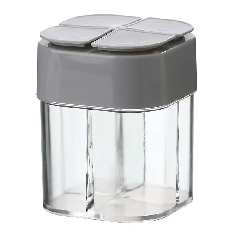 1pc Outdoor Bbq 4-In-1 Transparent Seasoning Box
