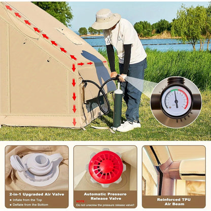 Inflatable tent camping for 1-6 people