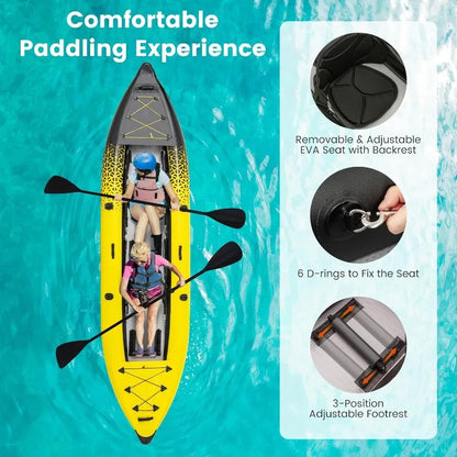 Inflatable Kayak, 12.5Ft