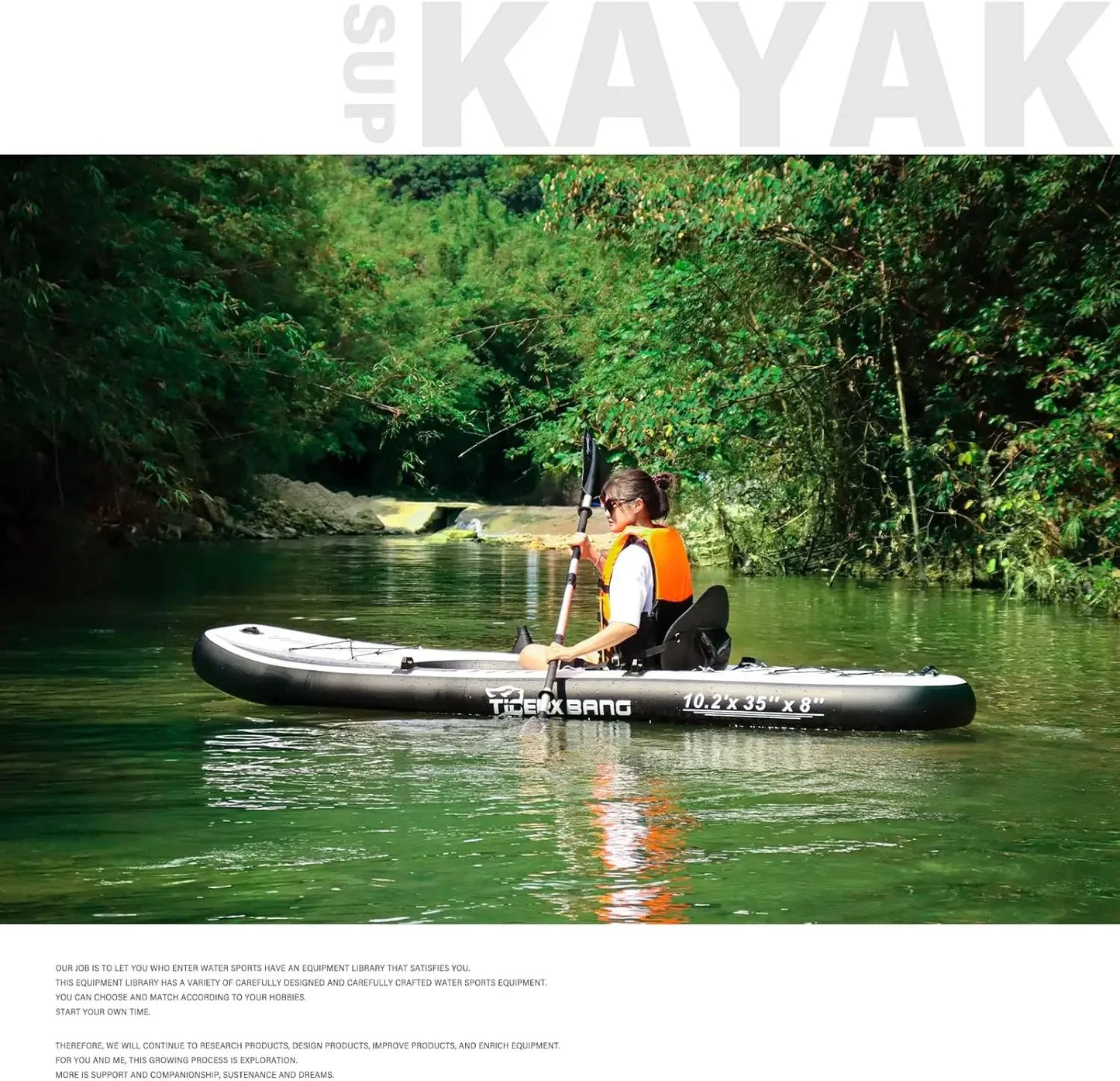 10.2'x35''x8'' Inflatable Kayak with Sea