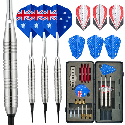 3pcs 16g Silver-Plated Iron Darts with Aluminum Shaft