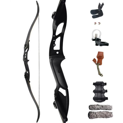 56" Recurve Bow 30 35 40 45 50lb Draw Weight Aluminum Alloy Bow Riser Right Hand