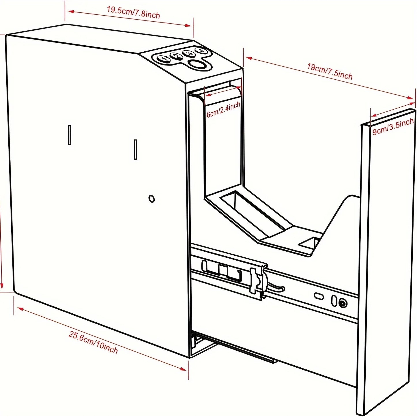 Biometric Slider Handgun Gun Safe