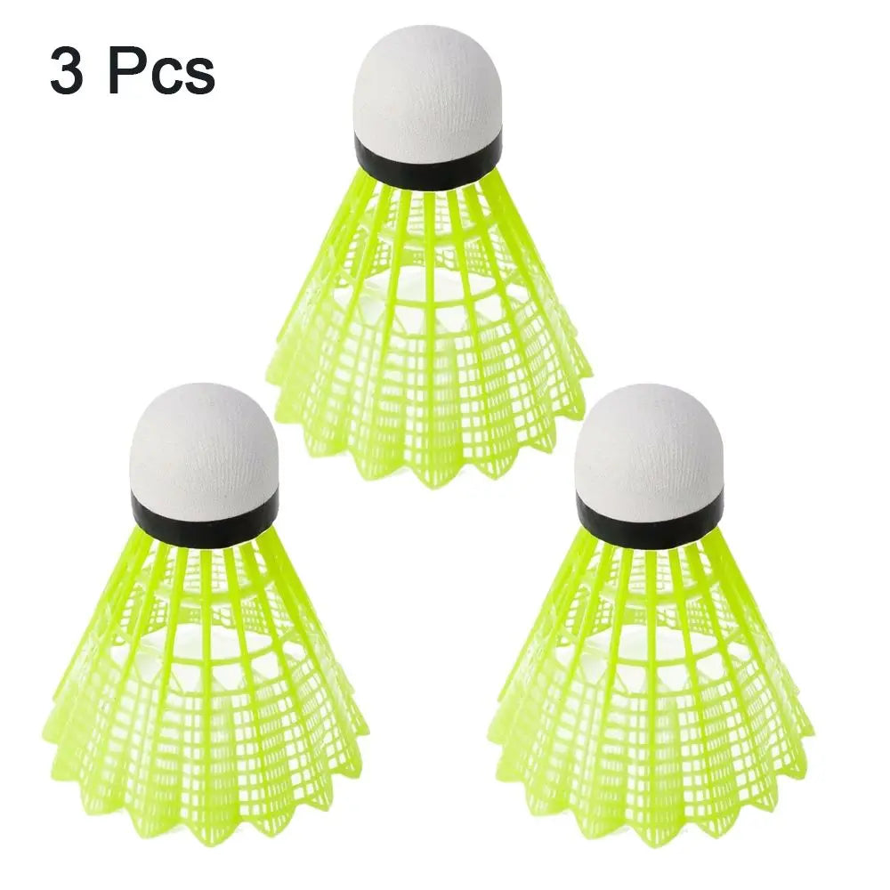 3/6PCS Durable Yellow Nylon Badminton Shuttlecocks