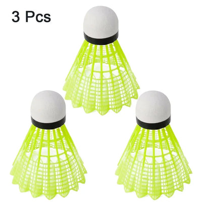 3/6PCS Durable Yellow Nylon Badminton Shuttlecocks