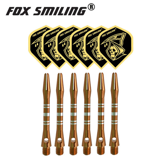 6PCS Aluminum Dart Shafts With 6PCS Darts Flights
