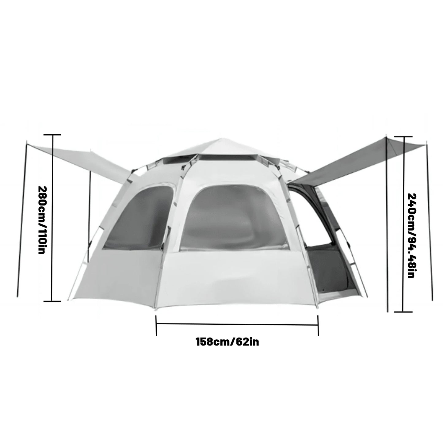 4 person family tent with Skylight