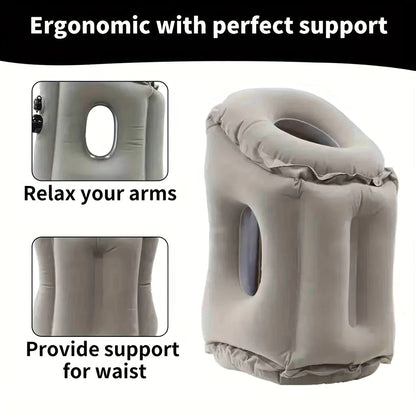 Inflatable travel air pillow