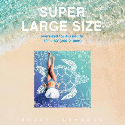 Beach Blanket Super Large 79 x 83 Inch