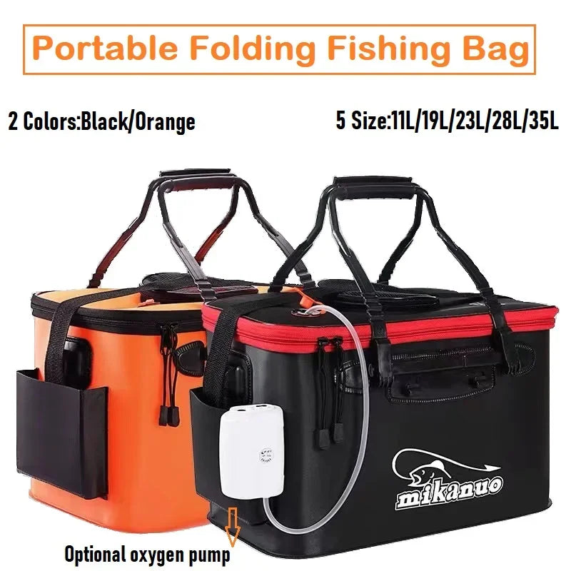 Portable Folding Fishing Bag  With Oxygen Pump