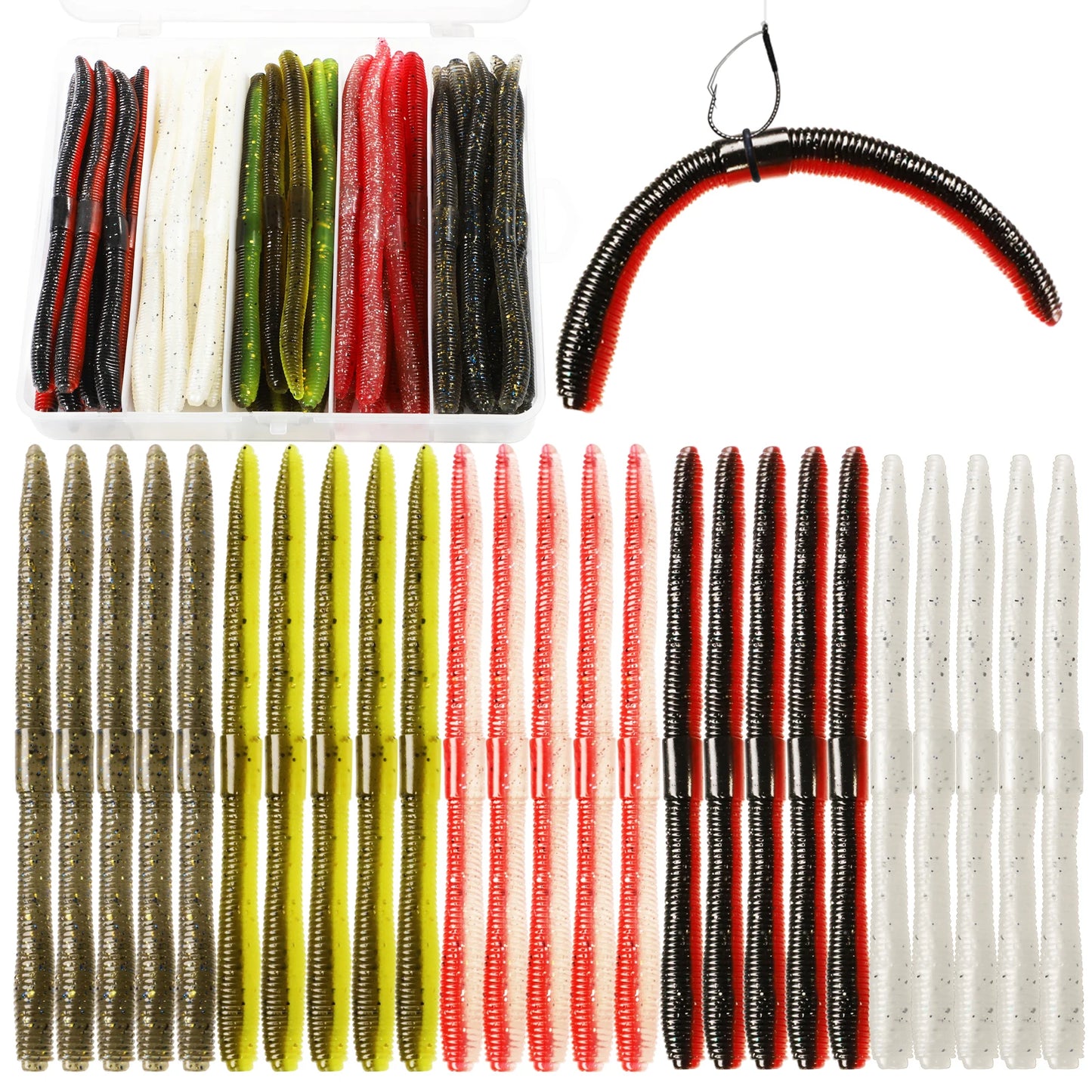 50PCS Wacky Worm