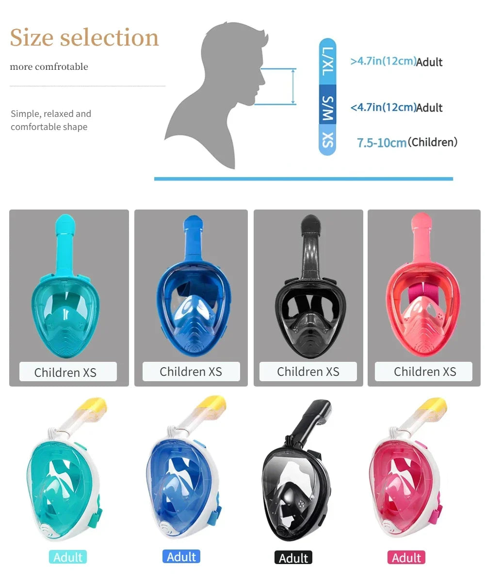 Full Face  Swimming Mask Set