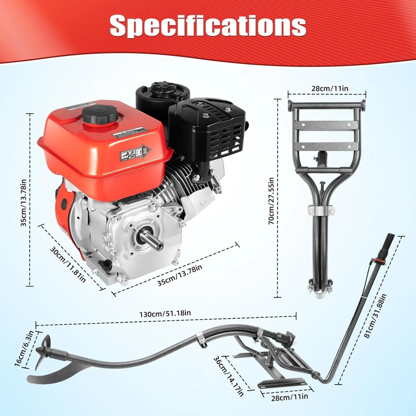 7.5HP 212CC 4-Stroke Mud Motor Kit