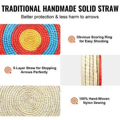 Solid Straw Round Archery Target