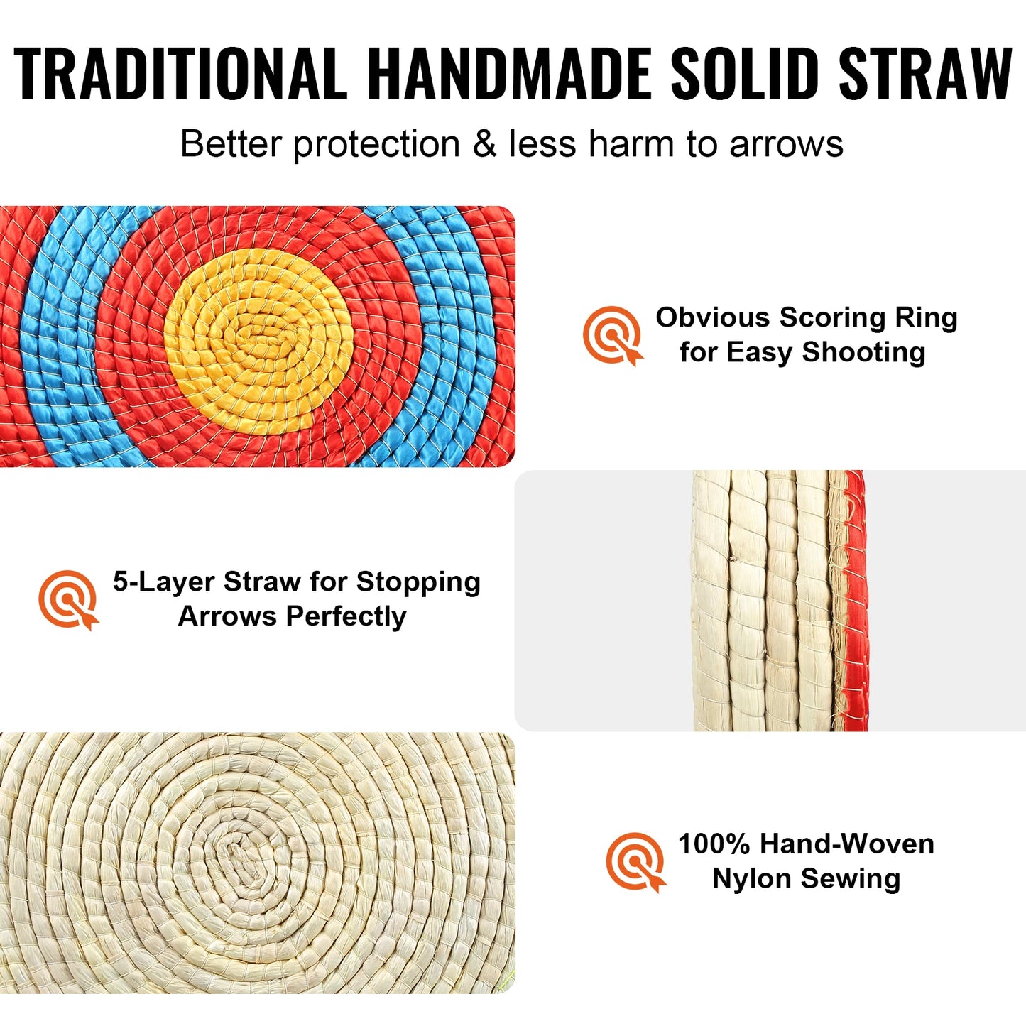 Solid Straw Round Archery Target
