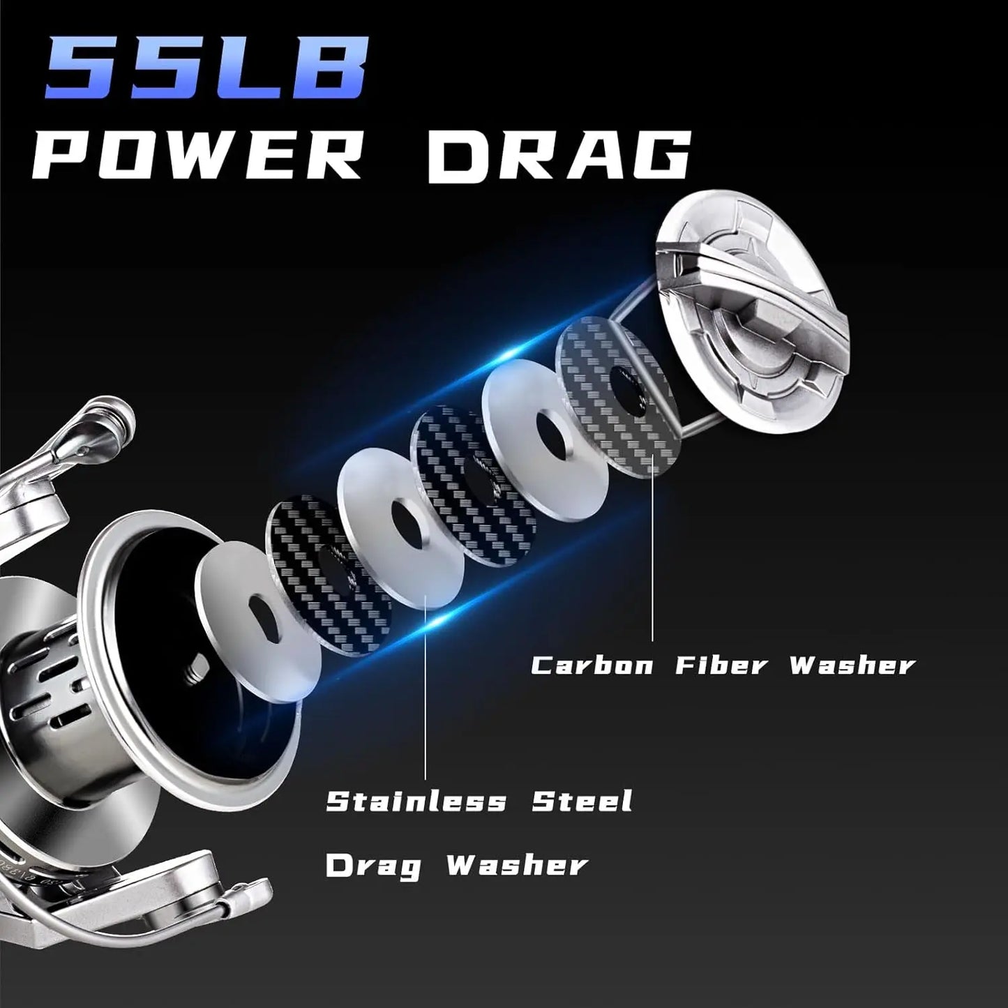 Spinning Reel, 8000/10000/12000 Frame Surf Fishing Reels