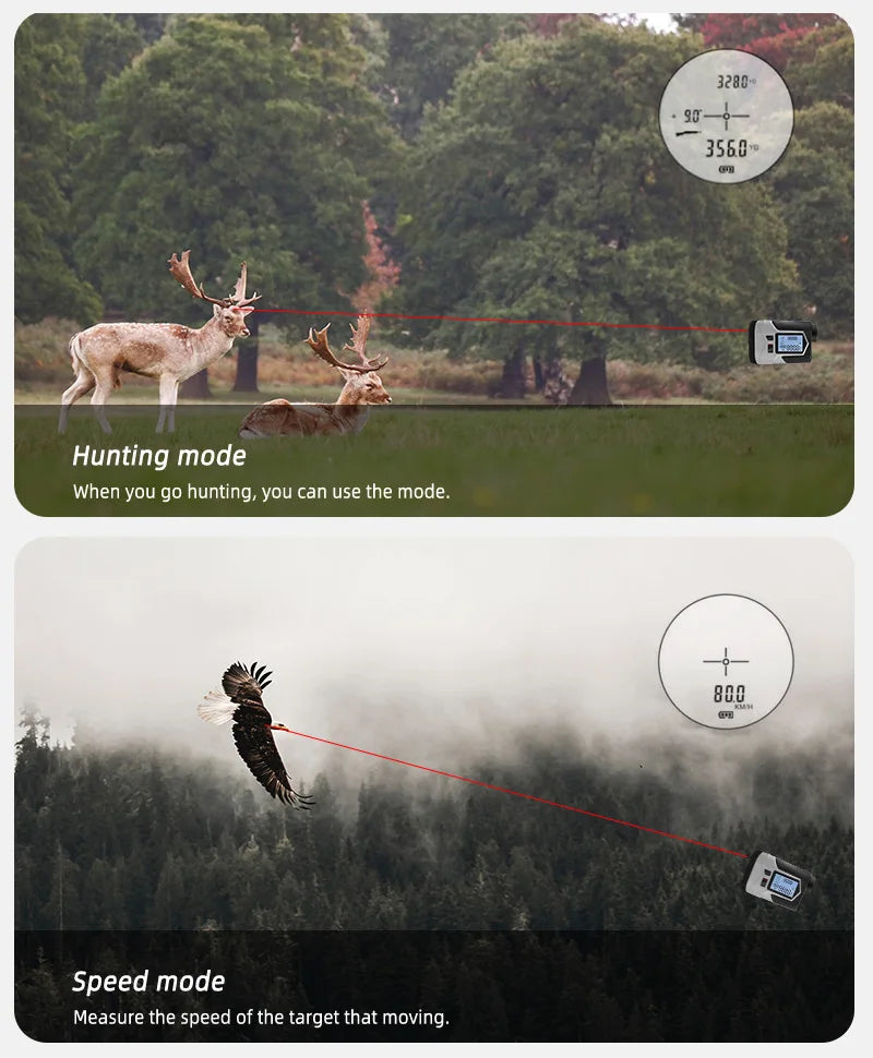 1200m USB Type-C Rechargeable Golf Laser Rangefinder