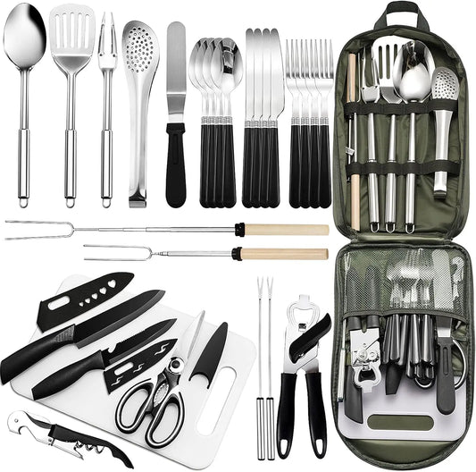 27 Piece Camping Utensil Set
