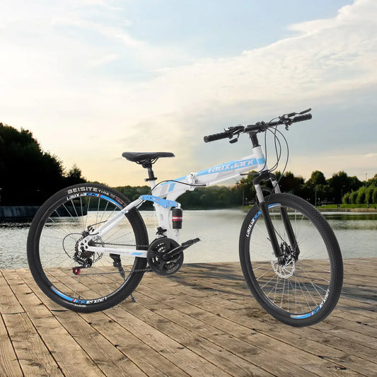 26" Foldable Mountain Bike for Men - 21-Speed