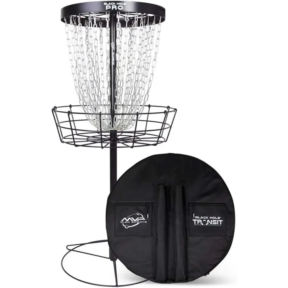 Black Hole Pro 24 Chain Disc Golf Basket with Transit Bag Targets & Baskets