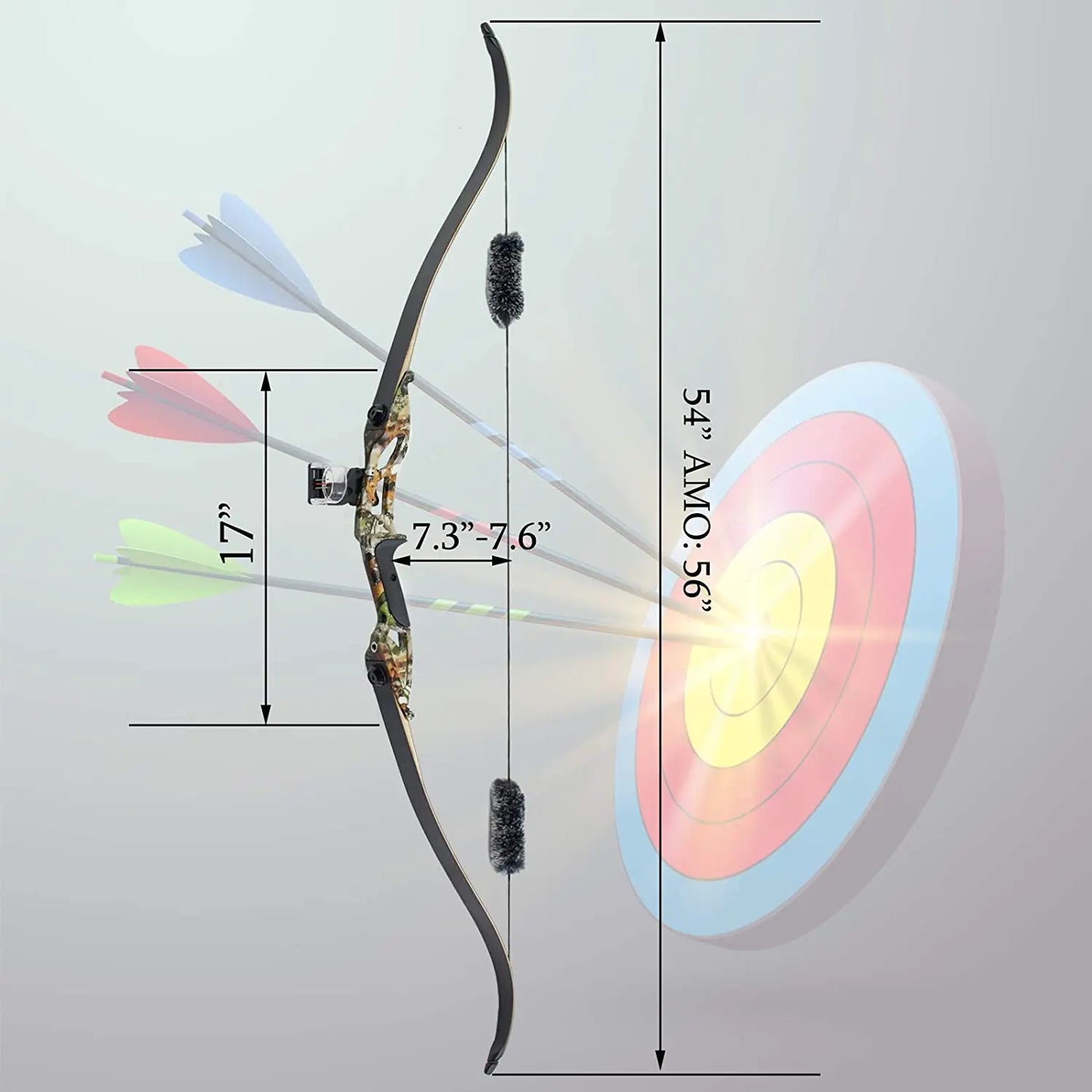 56" Recurve Bow 30 35 40 45 50lb Draw Weight Aluminum Alloy Bow Riser Right Hand