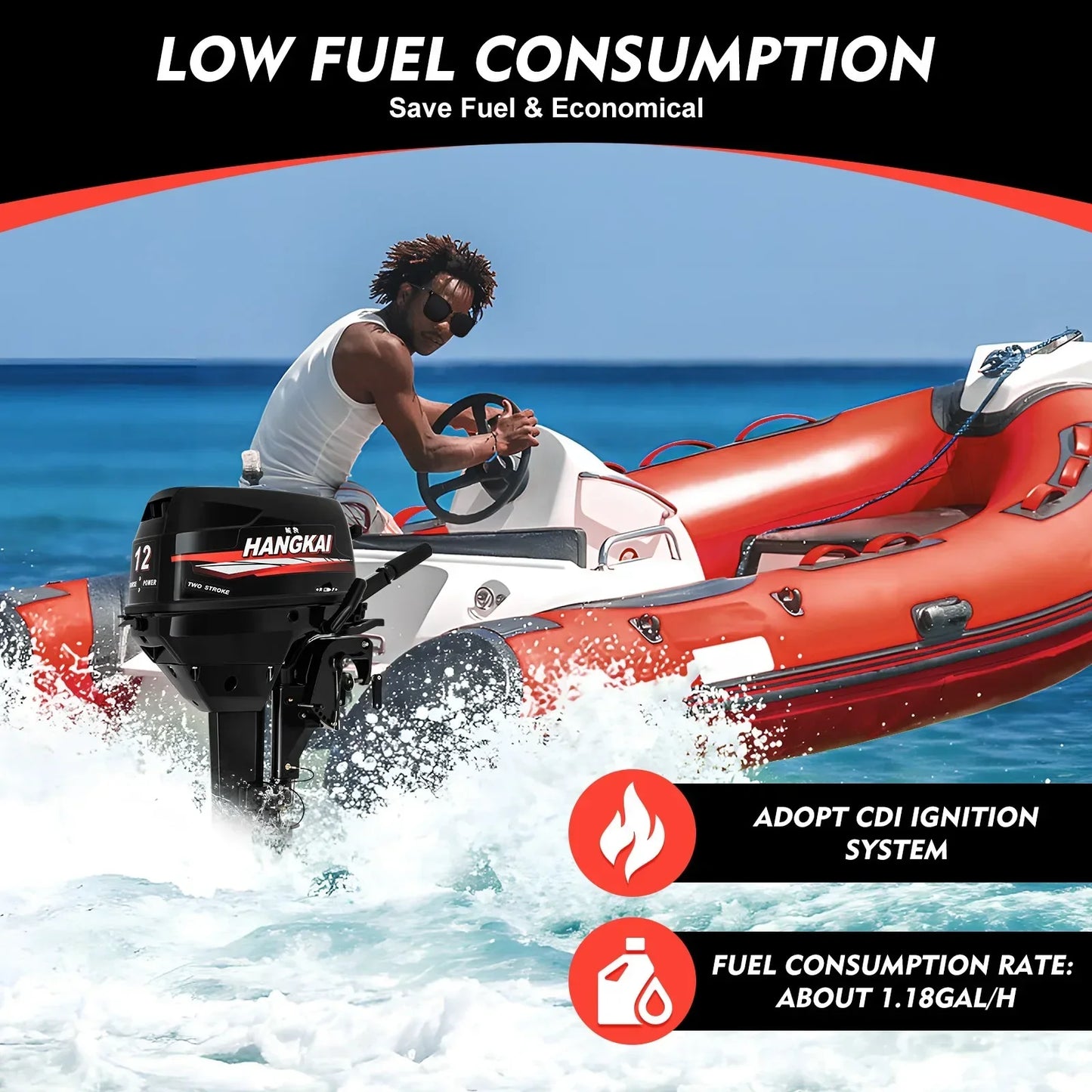 12HP Double-Cylinder Short Shaft Outboard Motor
