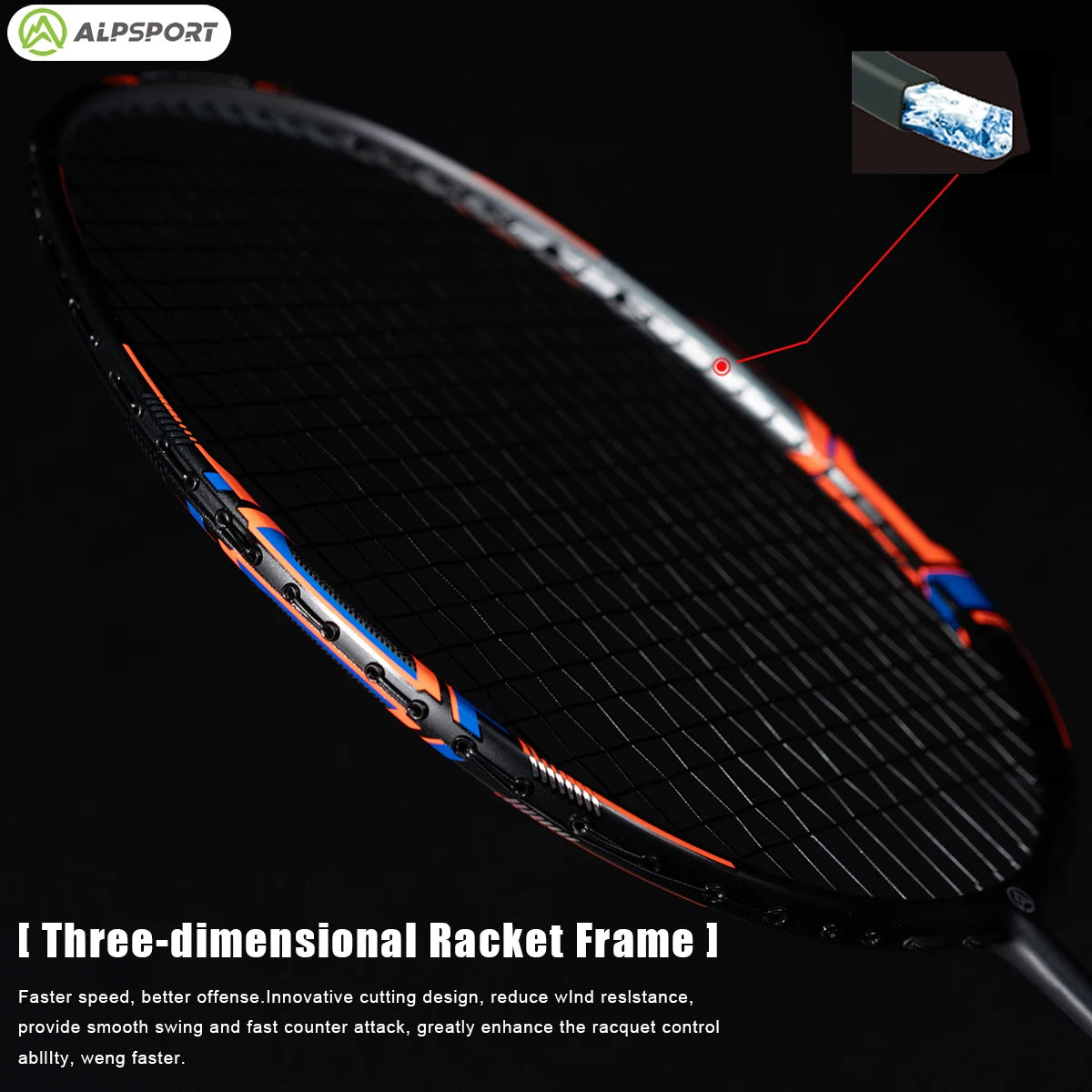 Ultralight 52g T800 BOW 26LBS Badminton Racket
