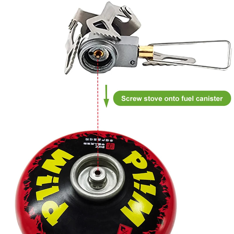 Mini Camping Gas Burner 25g Ultralight Titanium Picnic Hiking Cooking Stove