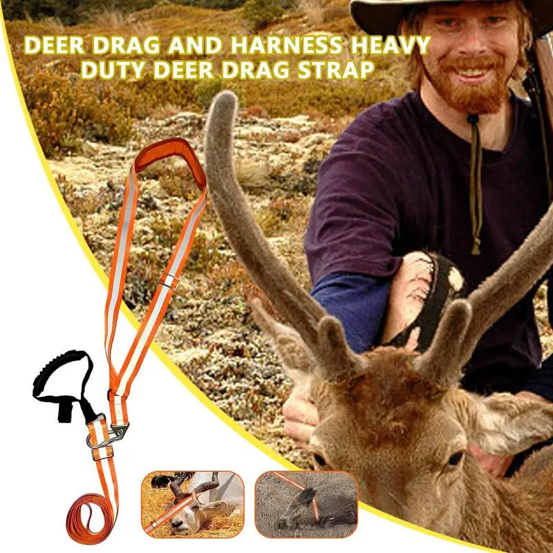 Reflective Deer Drag Harness