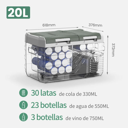 20L 30L 40L Car Refrigerator Mini Fridge Freezer 12V Portable Compressor Cooler 12/24V DC 100-240V AC for Camping
