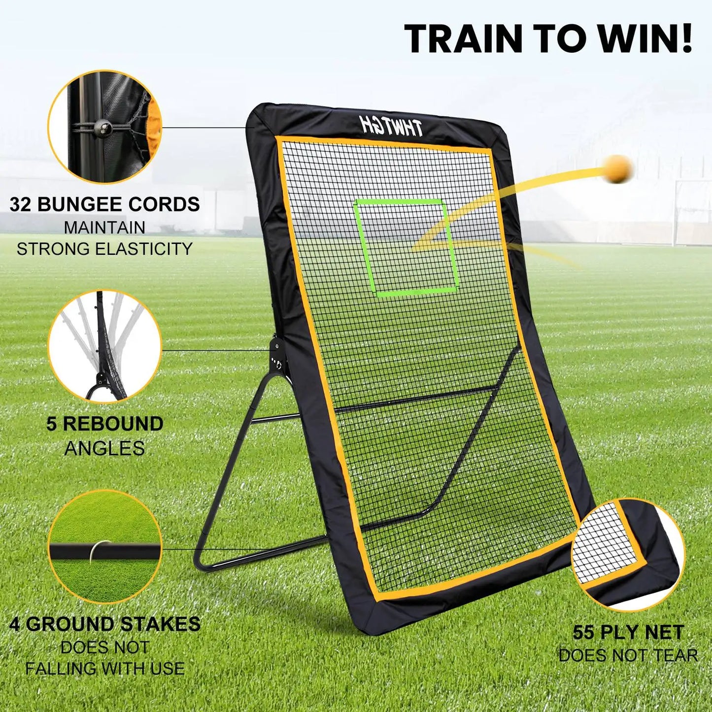 Volleyball Bounce Back Net 5x7 Ft Volleyball Lacrosse Ball Rebounder Basketball Volleyball Bounce Back Net