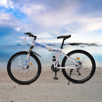 26" Foldable Mountain Bike for Men - 21-Speed