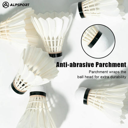 12PCS/1 tube White duck feather Badminton