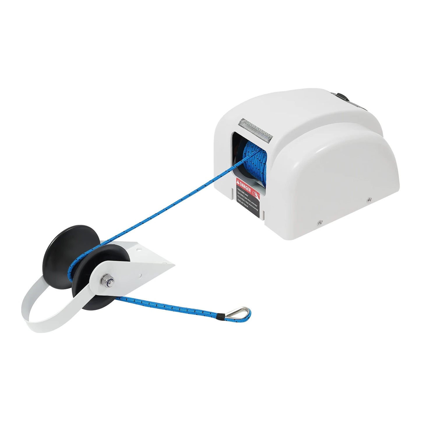 12V 45LBS Boat Electric Anchor Winch With Remote Wireless Controller Corrosion resistant Boat Anchor Wench White