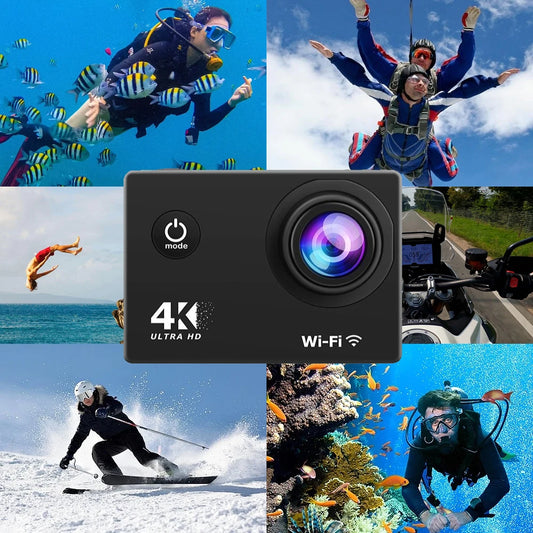 Action Camera Ultra HD 4K30FPS 16.0MP Wi-Fi 2.0" Screen