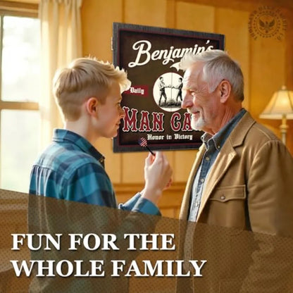 Personalized Dartboard and Cabinet Set with 6 Steel Tip Darts