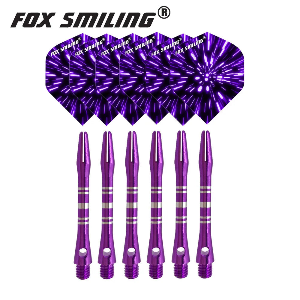 6PCS Aluminum Dart Shafts With 6PCS Darts Flights