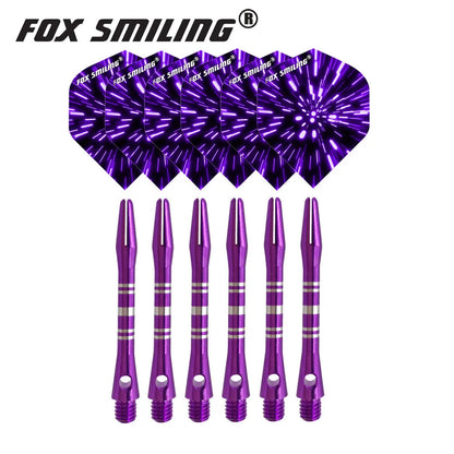 6PCS Aluminum Dart Shafts With 6PCS Darts Flights