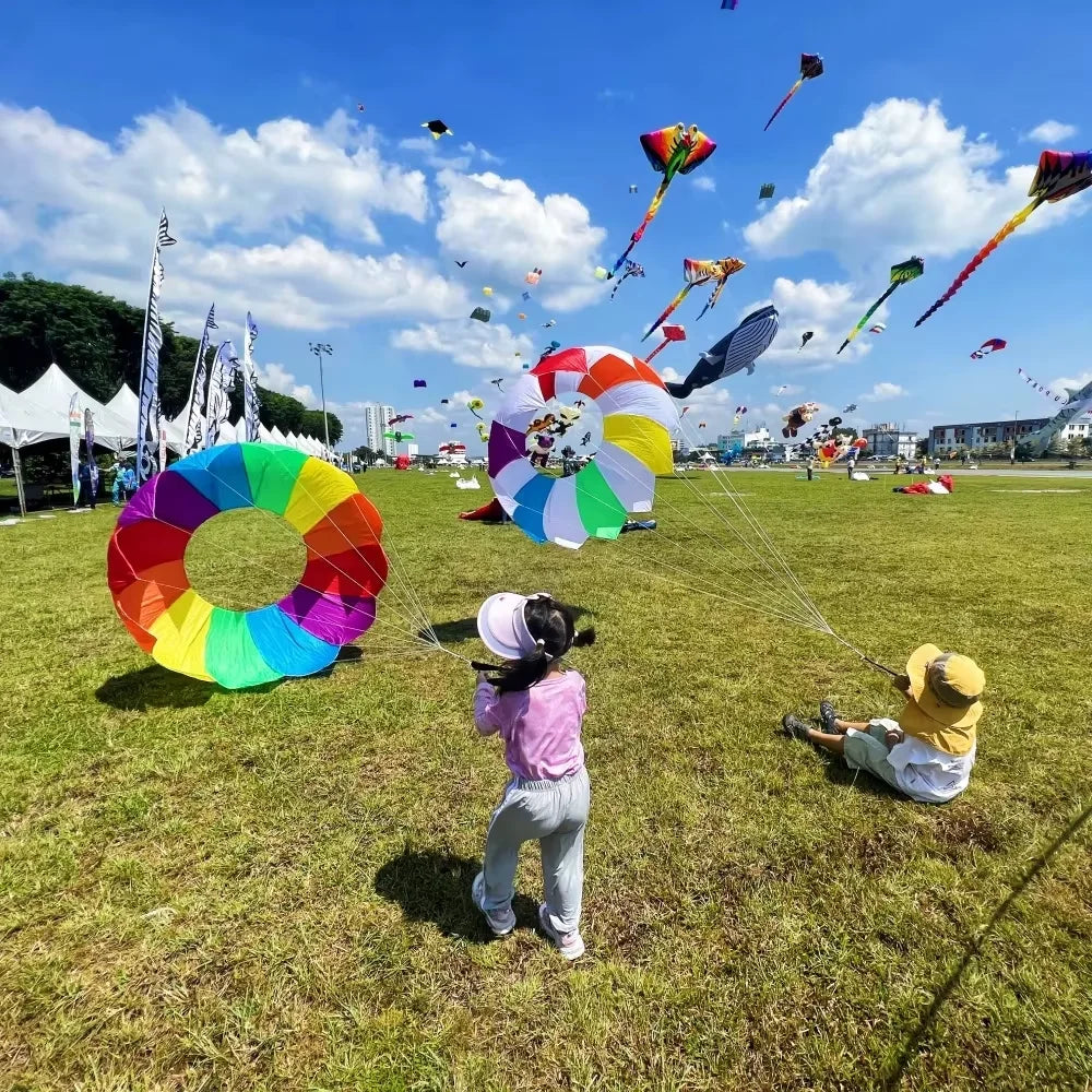 4.2 ft  3D Rolling Dragon Spinning Soft Kite