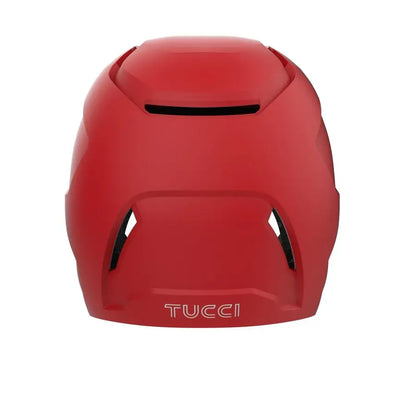 Batting Helmet with Jaw Flap, S M, Matte Scarlet, Left Handed Hitter