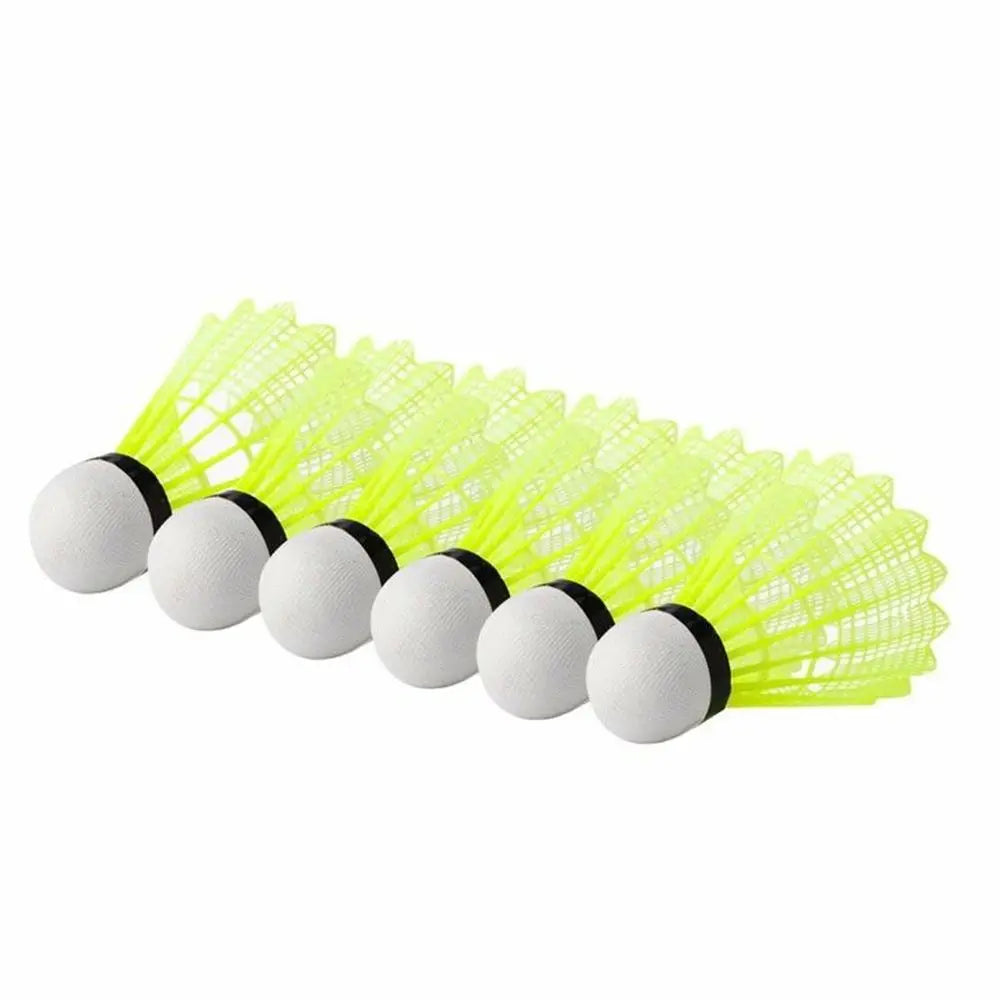 3/6PCS Durable Yellow Nylon Badminton Shuttlecocks