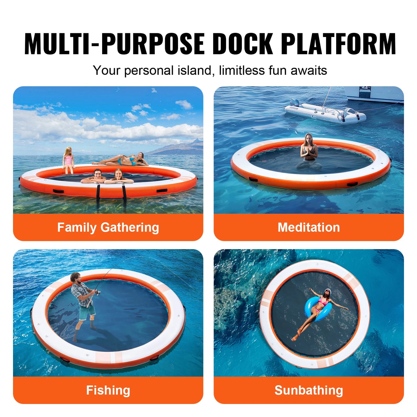 10x8ft Inflatable Floating Dock