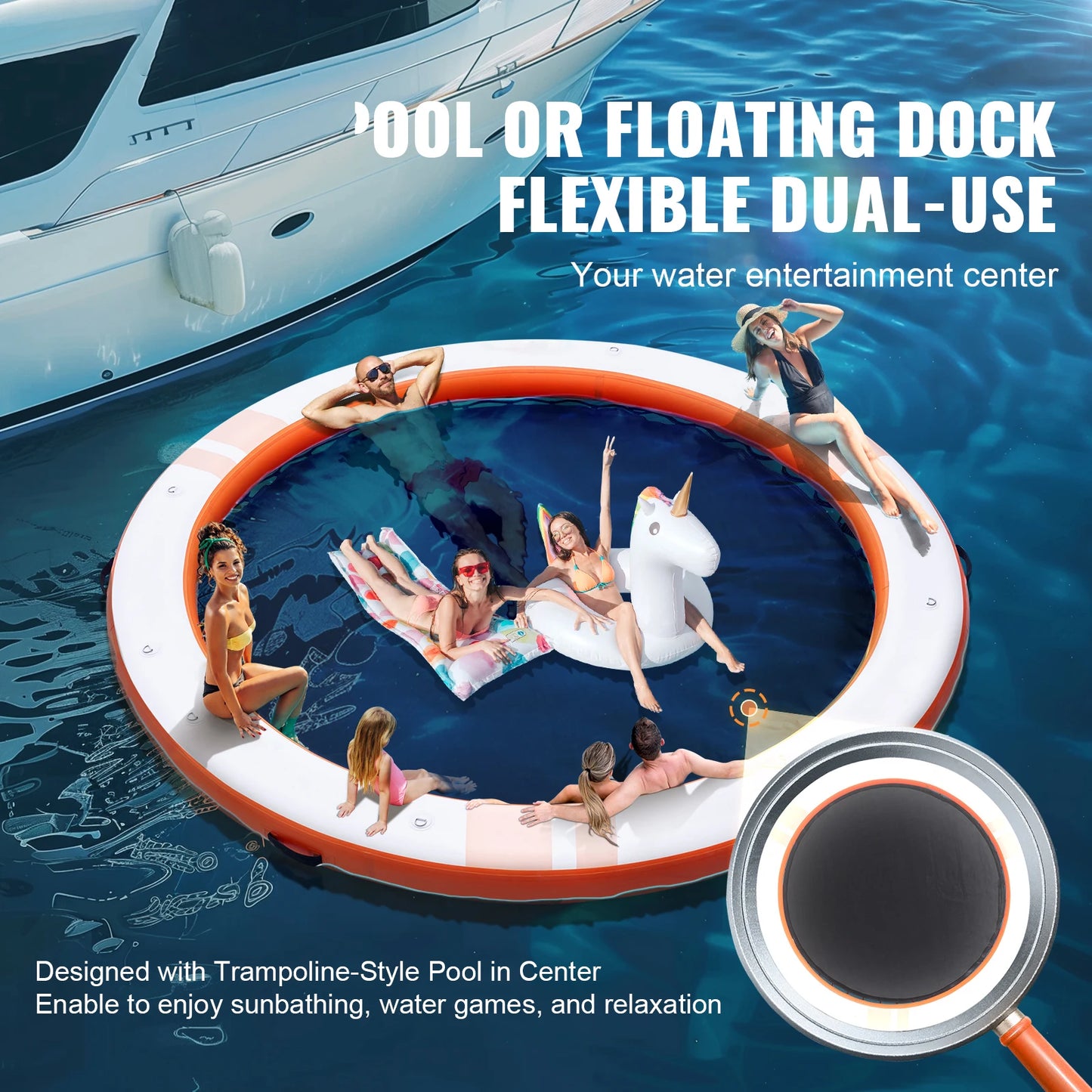 10x8ft Inflatable Floating Dock