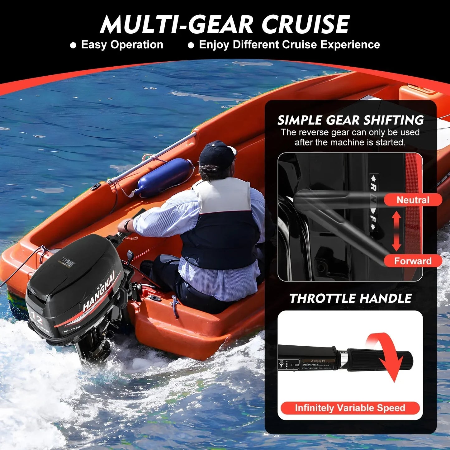 12HP Double-Cylinder Short Shaft Outboard Motor