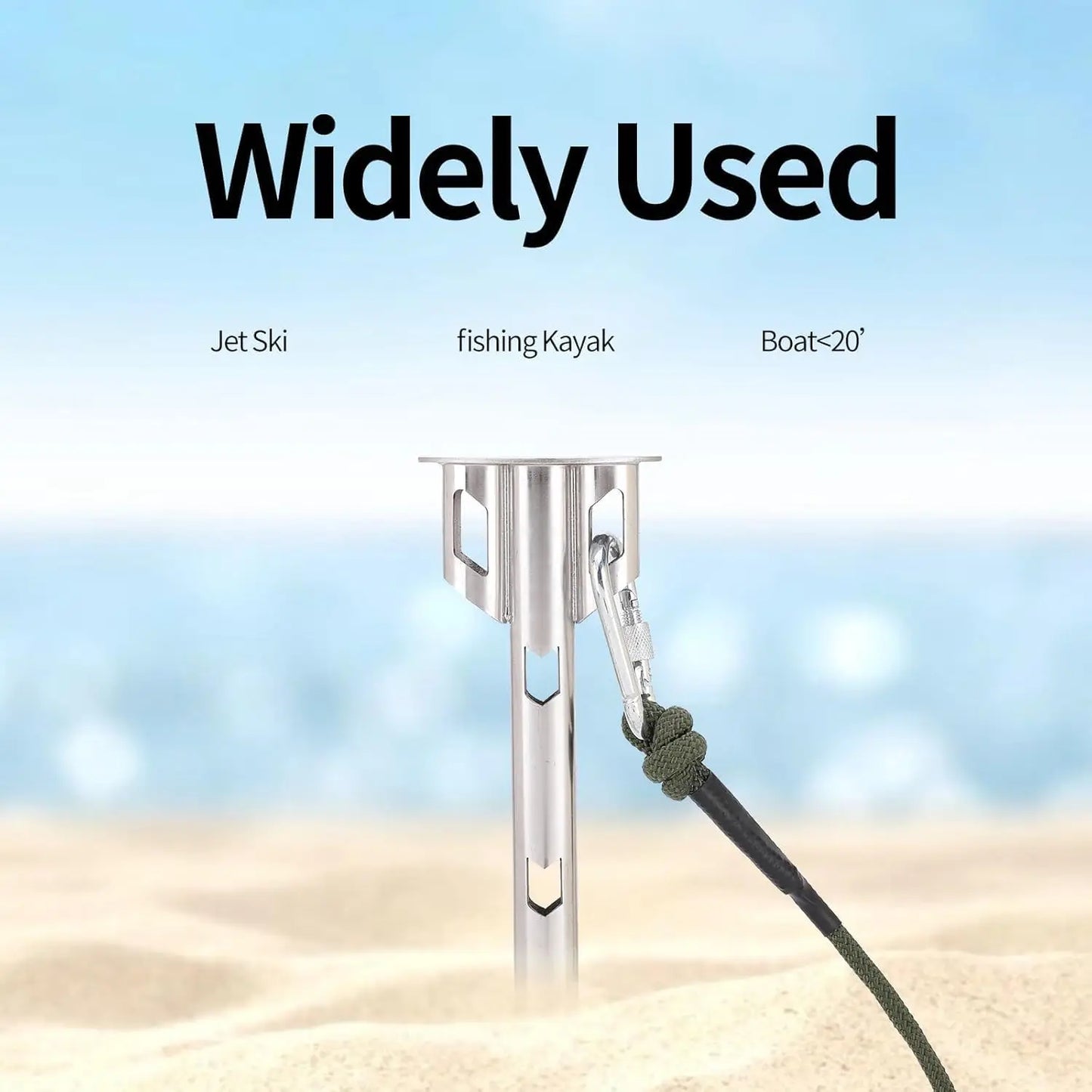 17'' Stainless Steel Anchor，Boat Anchor, Kayak Anchor Jet Ski Anchor PWC Anchor Shallow Water Anchor,Sand Anchor for Small Boat