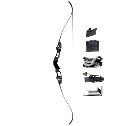 62"  30-60lbs ILF Recurve Bow Competitive Bow 19" Takedown Handle for Arrow Hunting Shooting Bow Archery