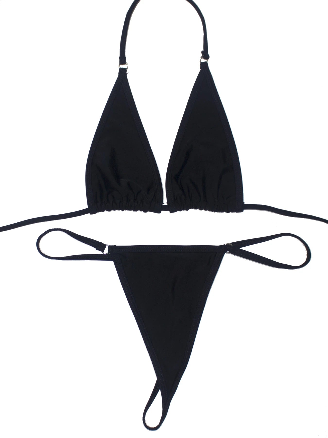 Women's  Backless Triangle Bikini Set 2-Piece