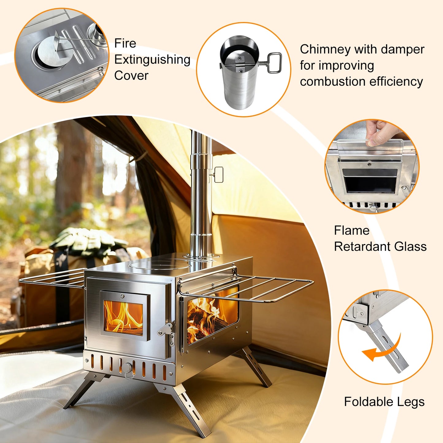 Portable Wood Burning Camping Stove